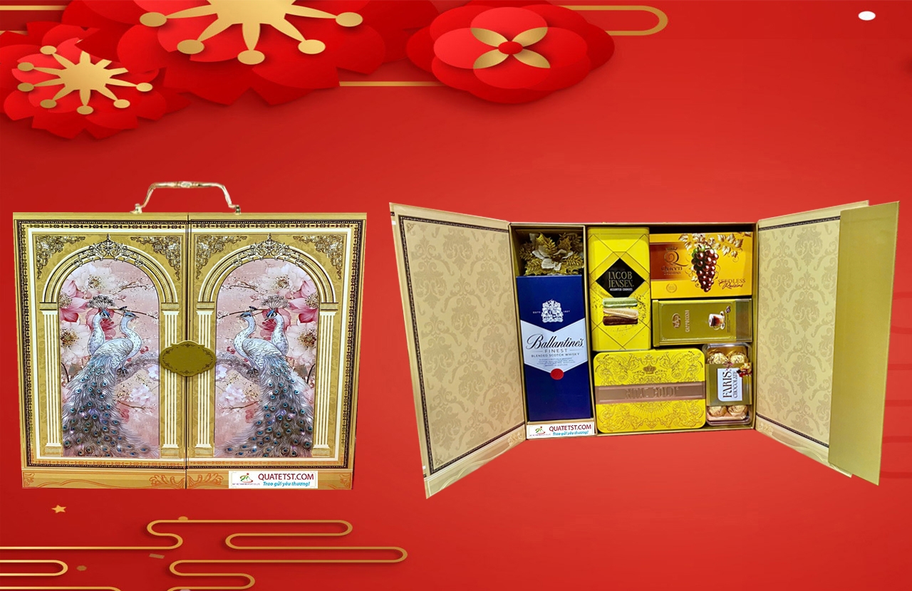 Hộp quà tết cao cấp st 2636